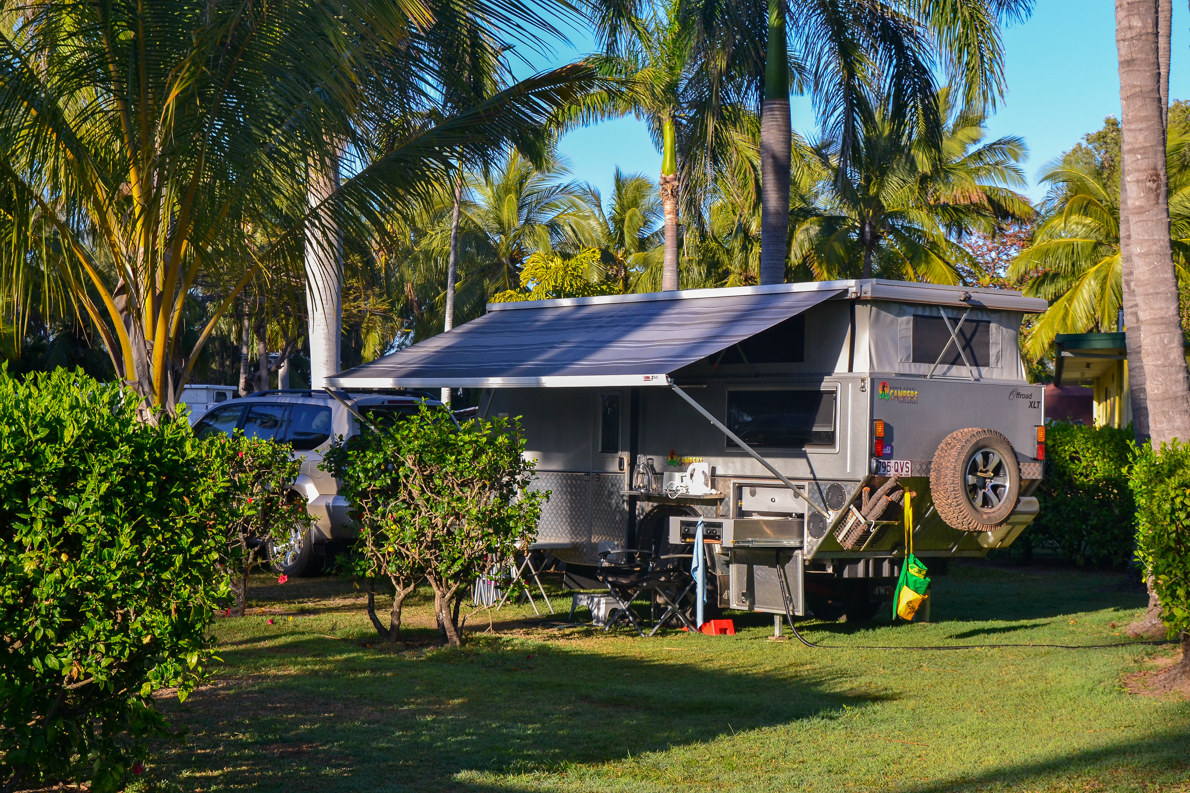 Finally a tropical oasis for a campsite.