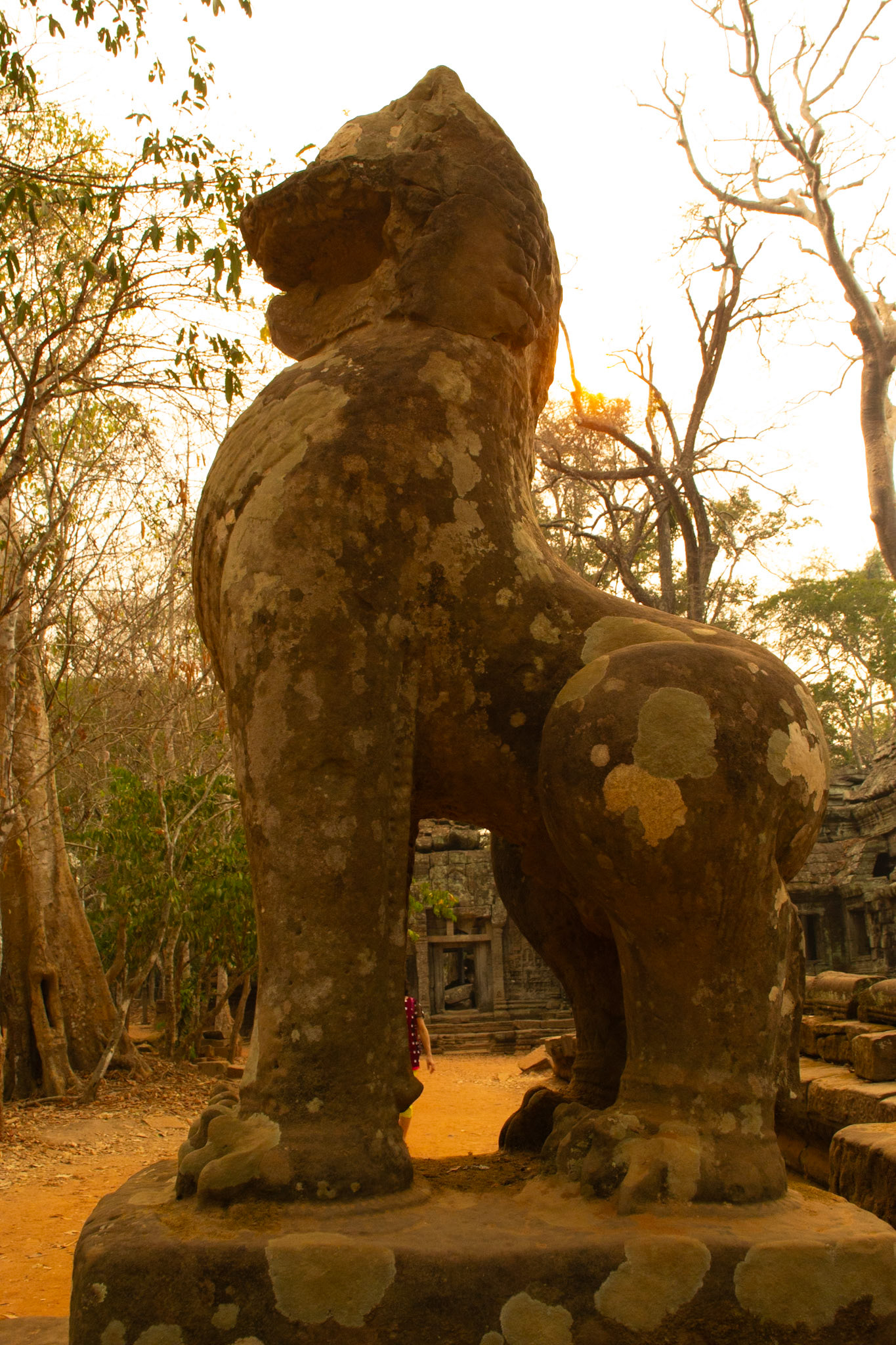 Lion statue.