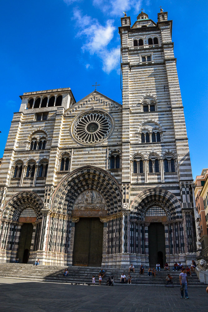 The striking facade of St Lawrence's Cathedral.