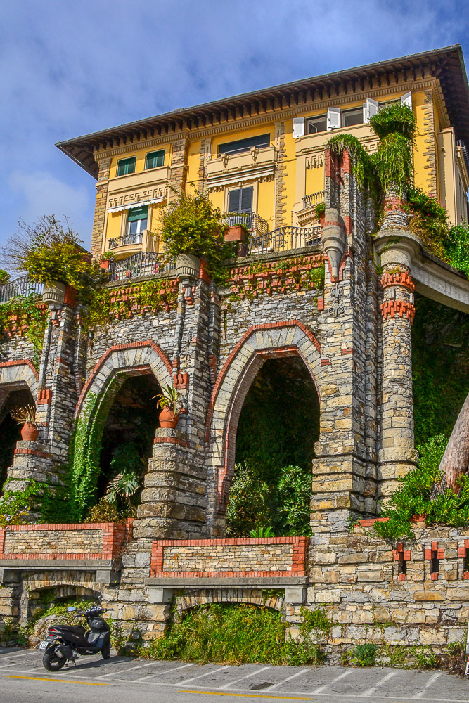 An eclectically styled villa perched on the foreshore.