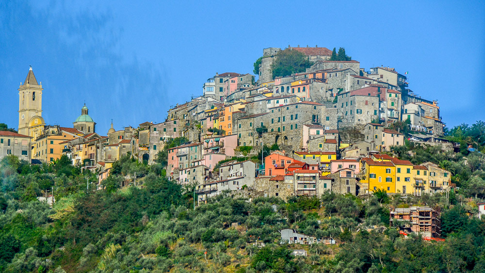 On our journey we pass this picturesque fortified village perched on a hilltop.