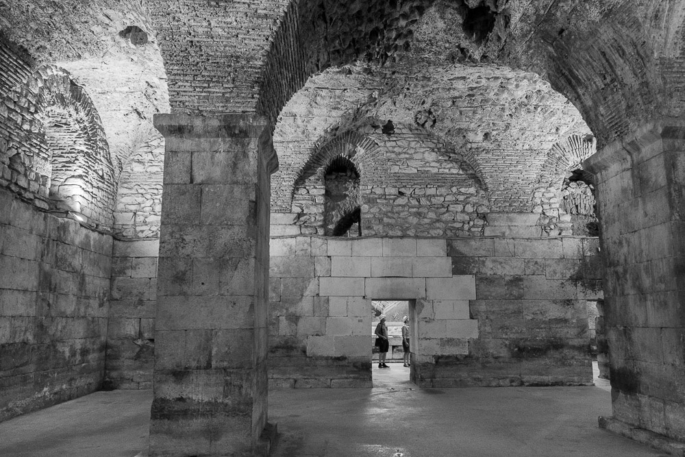 Inside the cellars of Diocletian's Palace.