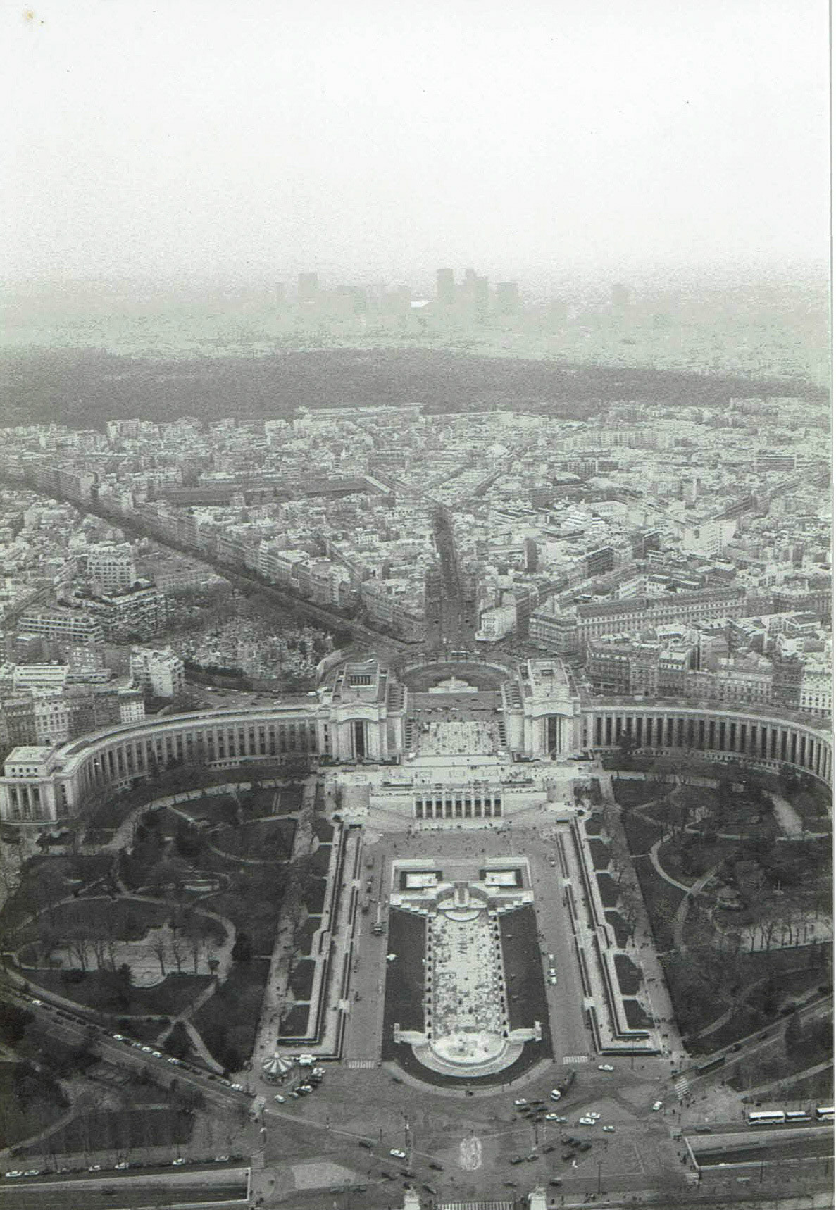 Paris looking over the Trocadero from the Eiffel Tower