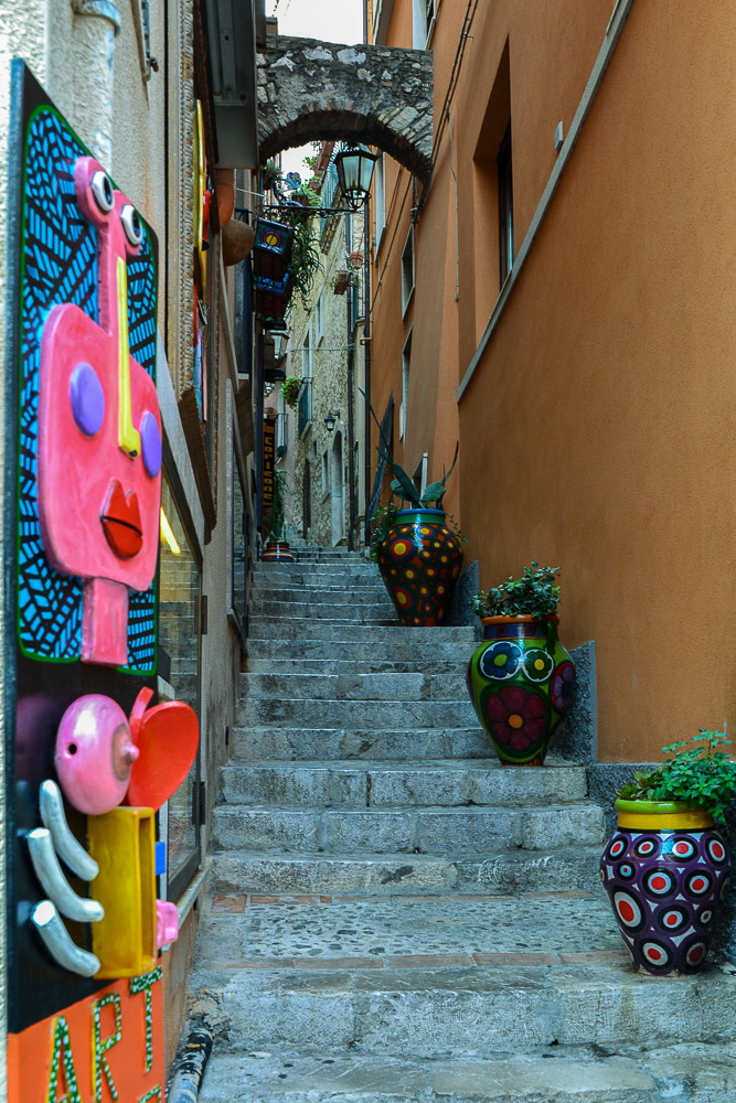 Narrow stairways to accommodation villas in the Old Town.