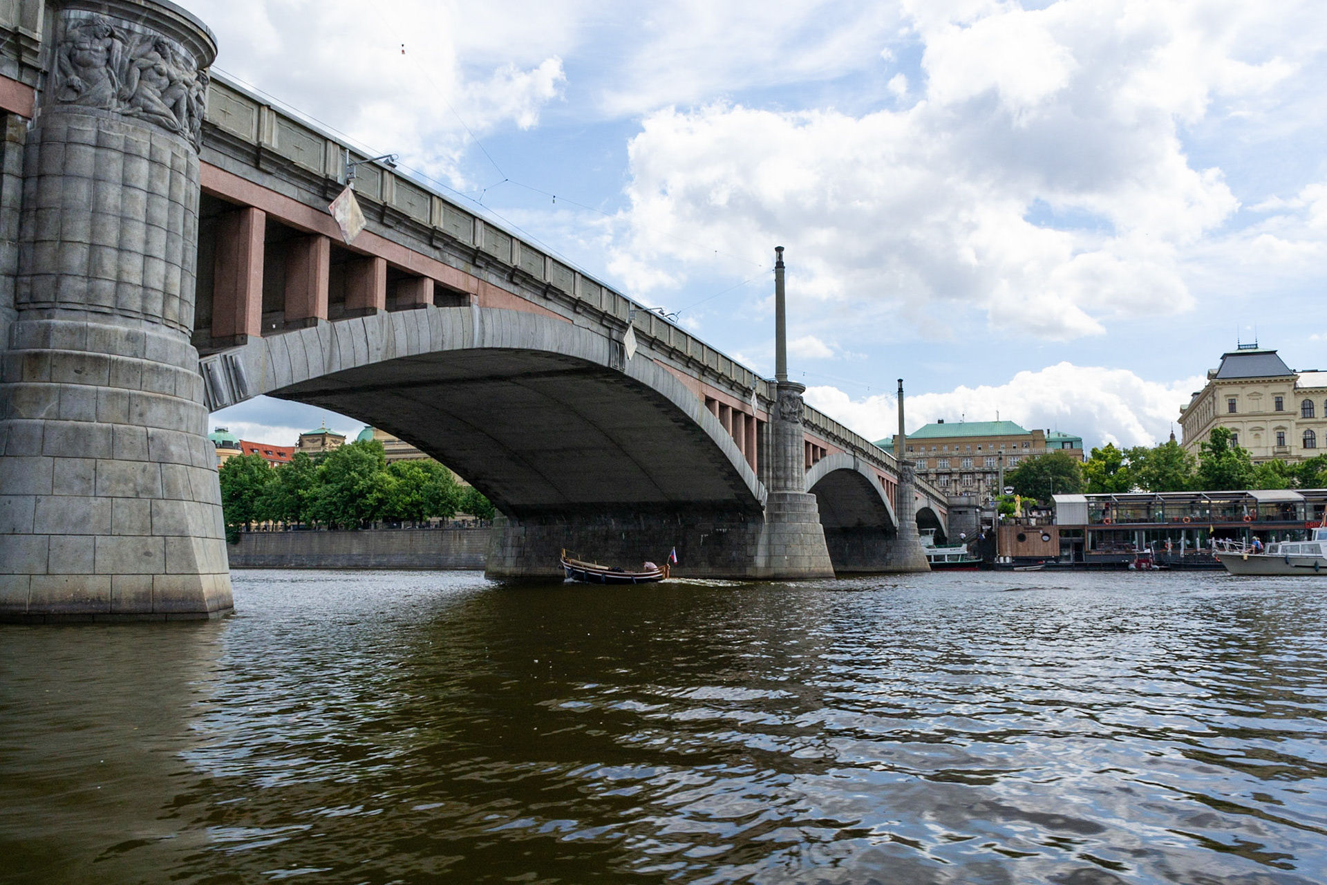 One of the 'newer'bridges over the Vltava