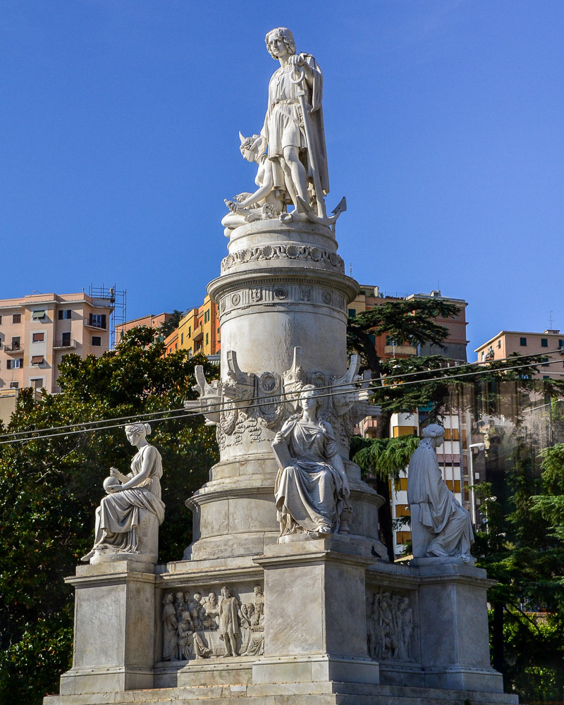 This monument to Christopher Colombus stands proudly in Piazza Aquaverde, Genoa (1834-1914)