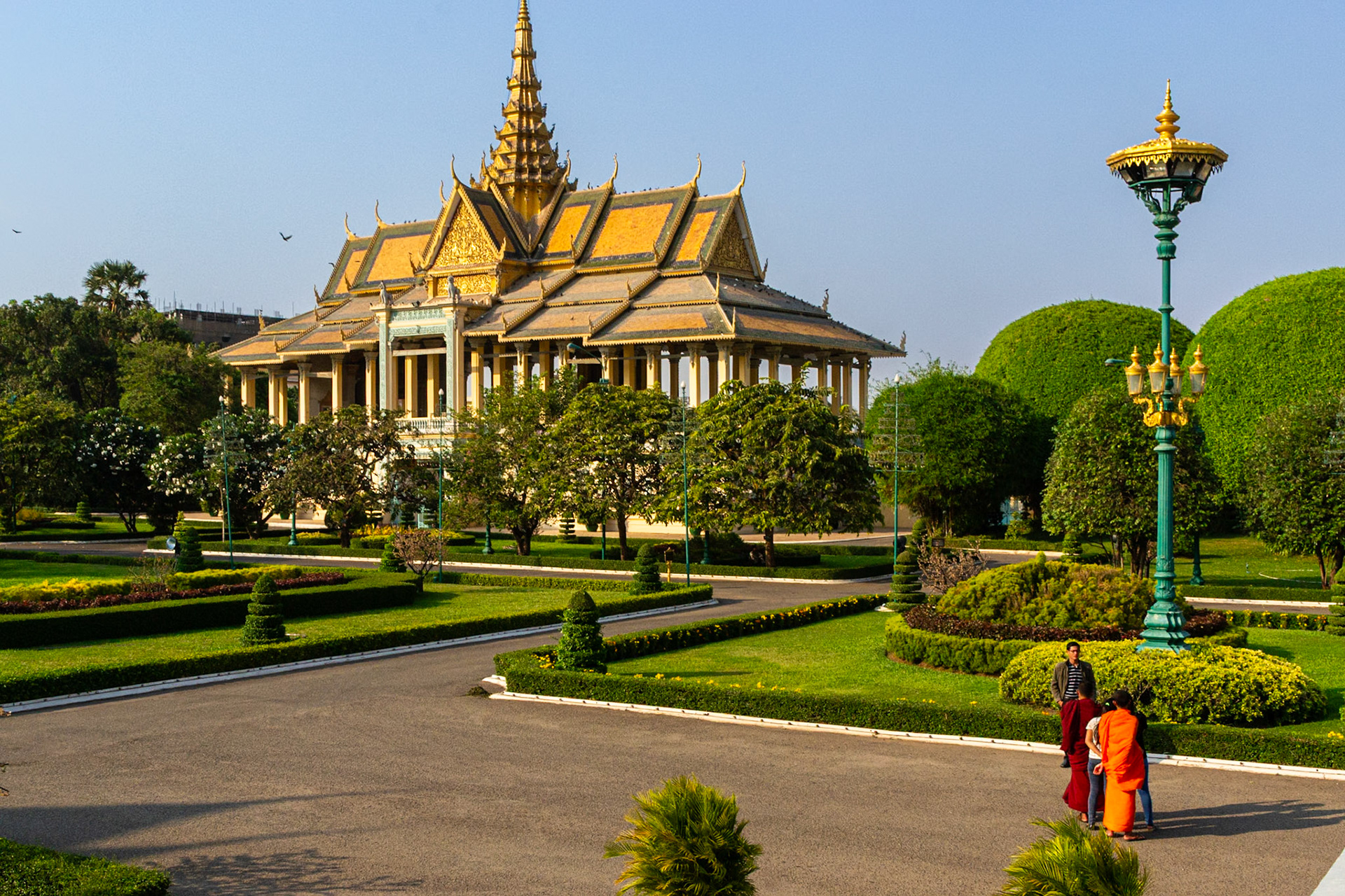 The Royal Palace Moonlight Pavilion and gardens.