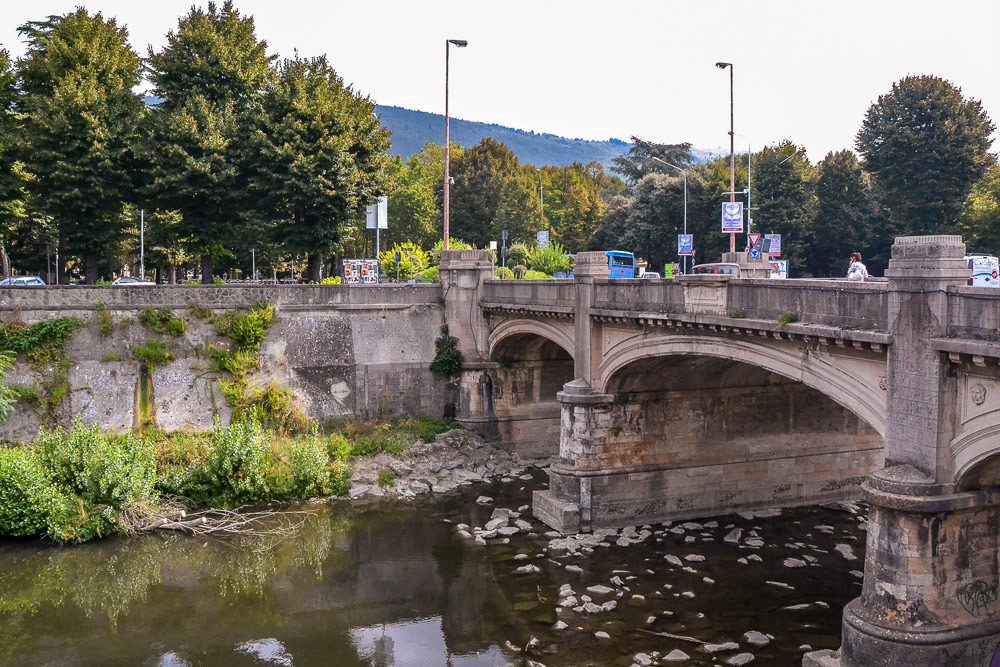 Bridge crossing the Bisenzio into the old city of Prato.