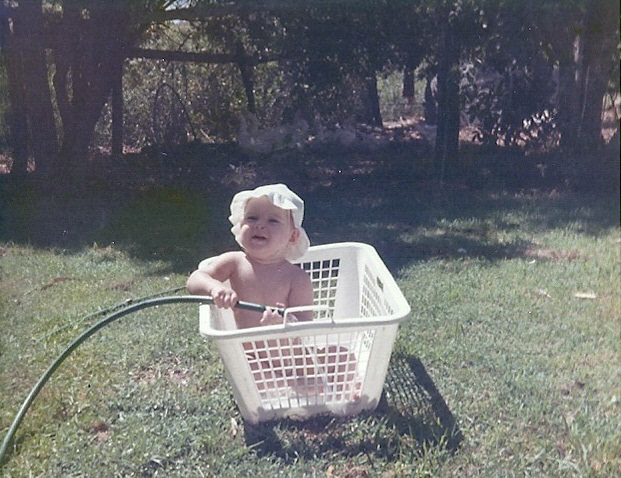 Tracy in the back yard Penlington St.