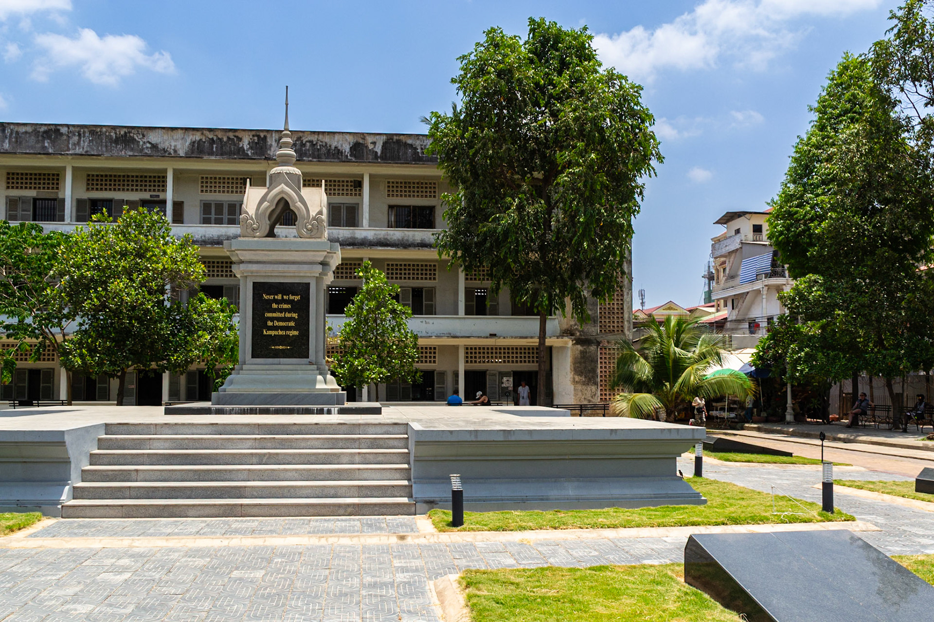 Tuol Sleng Genocide Museum memorial.