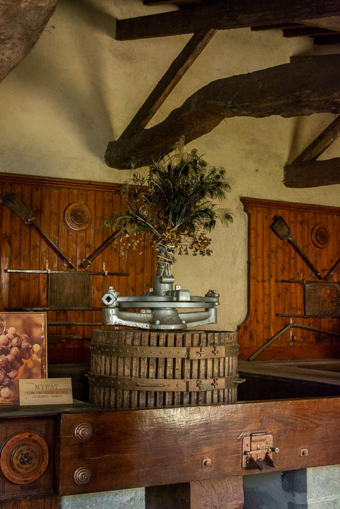 Chateau de Myrat - winemaking buildings and processes of a bygone era are preserved for posterity.