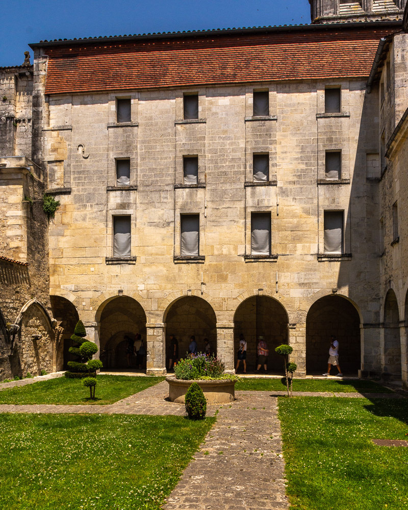 The courtyard leading into the Priory of Saint Leger Cloisters.