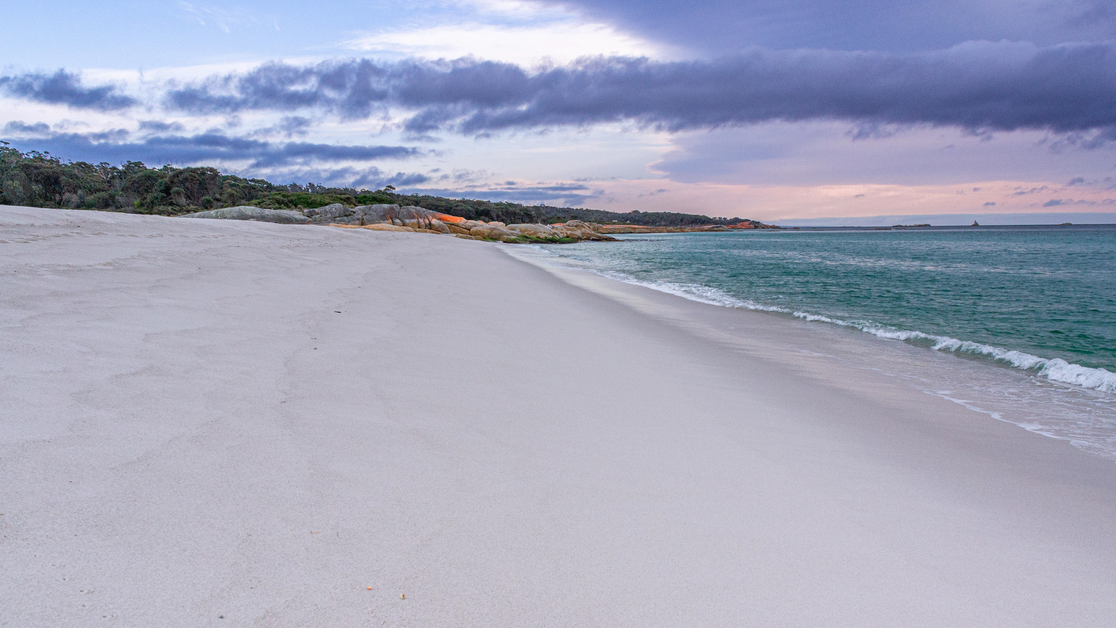 White sands, clear blue water and orange-hued granite rocks are synonymous with the Bay of Fires region which stretches from Binalong Bay up to Eddystone Point.