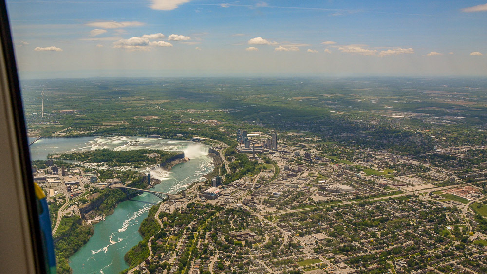 Niagra Falls and the urban environs.