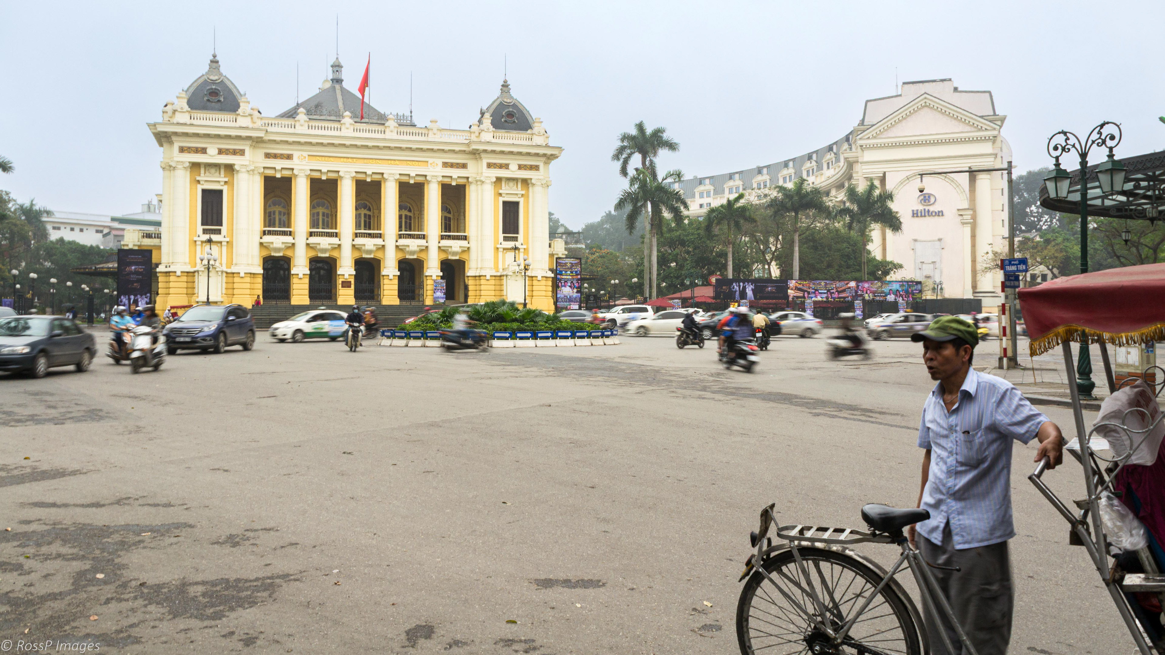 Hanoi Opera House modelled on the Palais Garnier of Paris.
