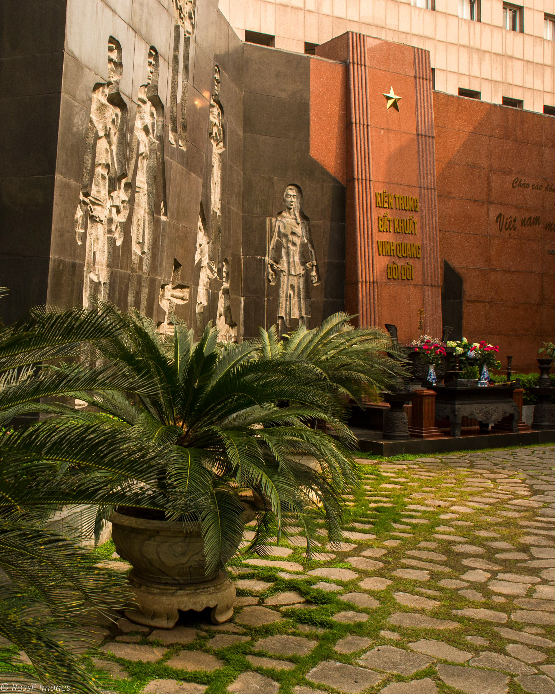 A memorial to the prisoners who passed through these walls and didn't survive.