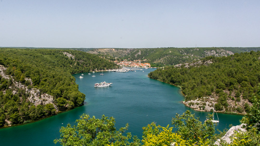 The town of Skradin on the Krka River as we head towards Split.
