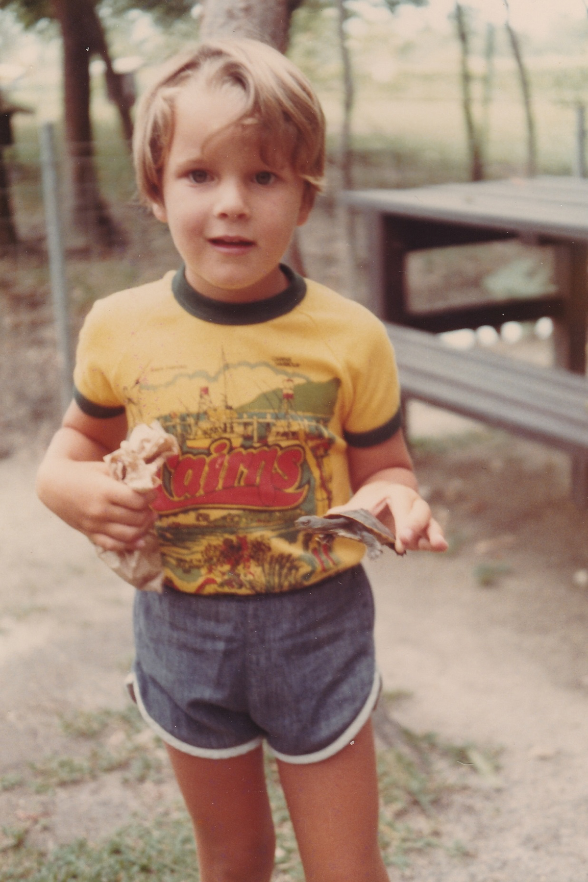 Matt with a tortoise