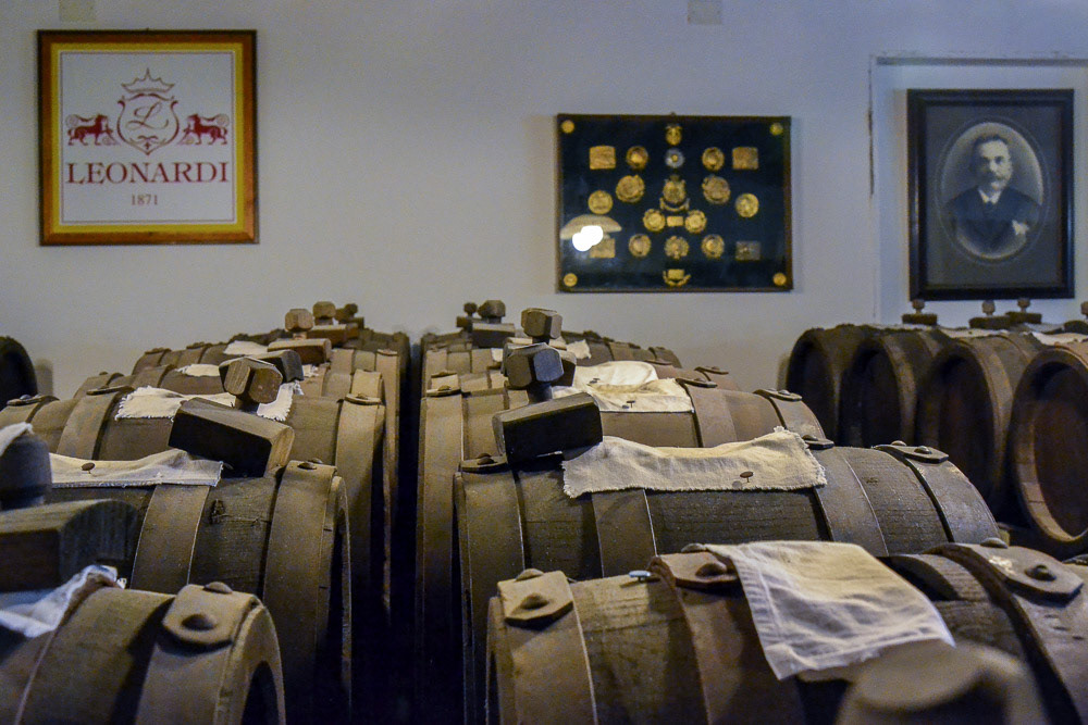 Contents of these barrels are up to one hundred years old, put down by the owner's grandfather.