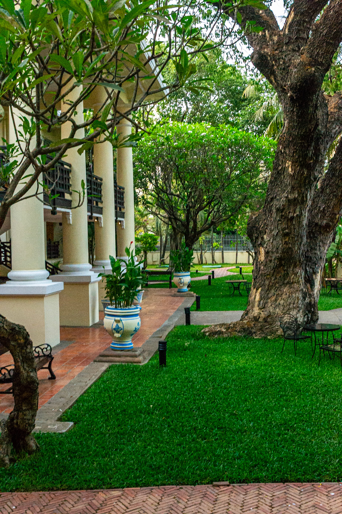 Raffles Le Royal gardens.