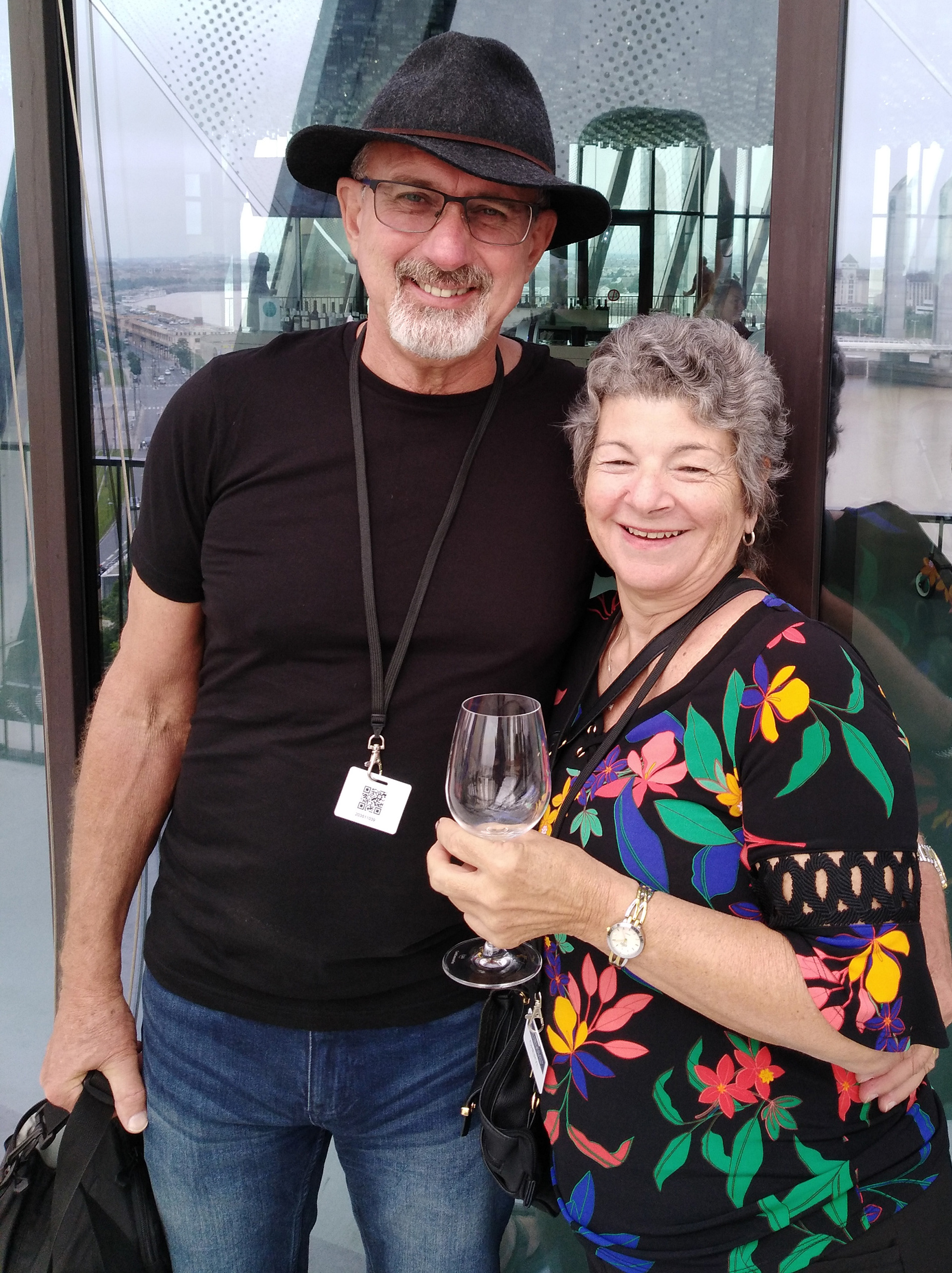 Enjoying the view from La Cite du Vin.