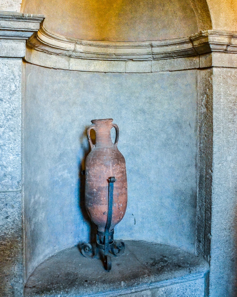 Amphorae - Terracotta wine storage.