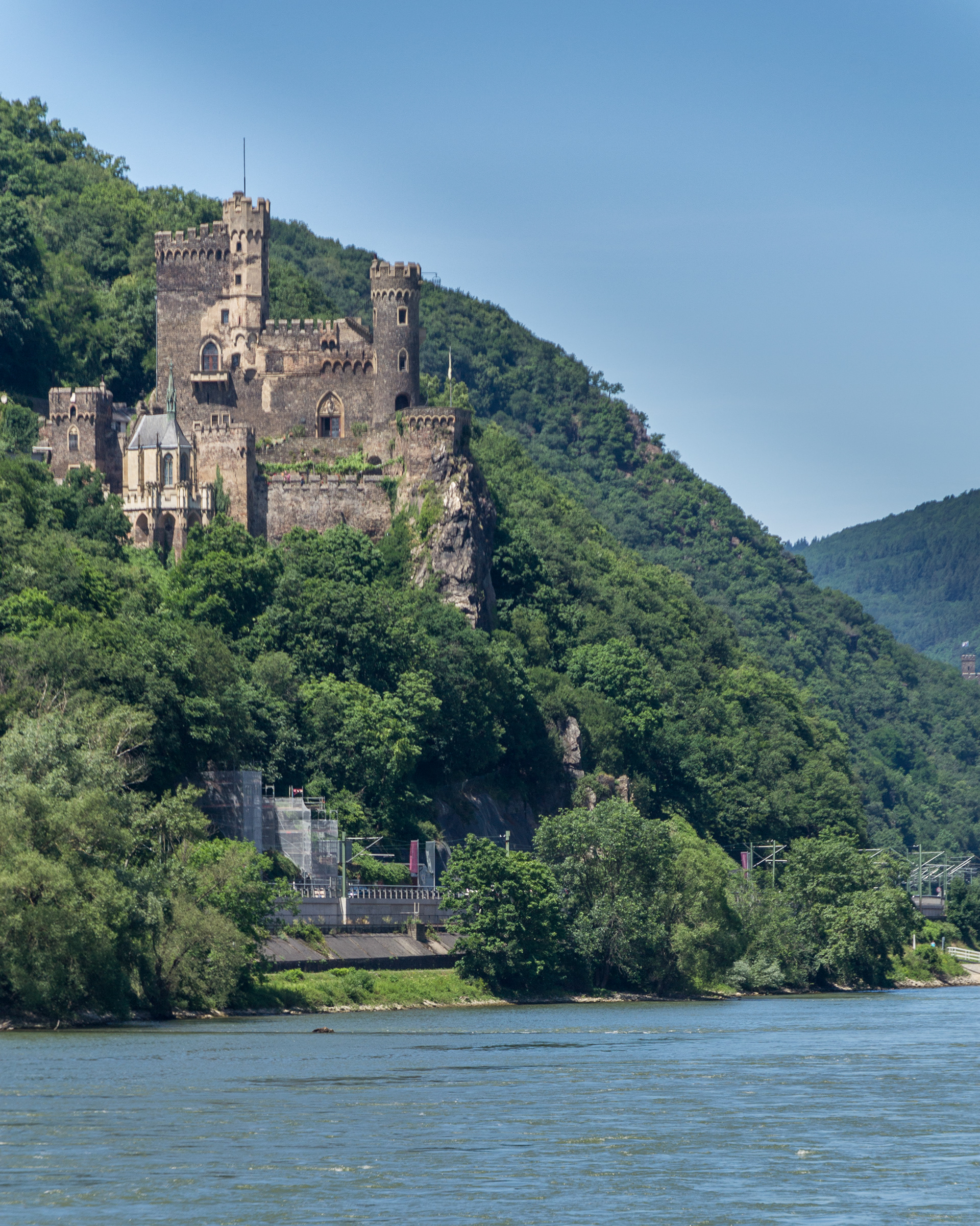 Burg Rheinstein, the Rhine's best-known fortresses.
