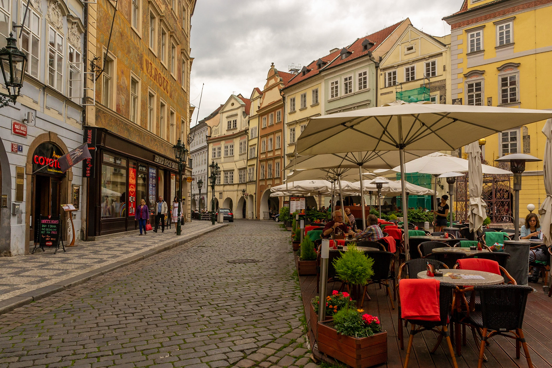 One of the many al fresco cafes of Stare Mestro (the Old Town area).