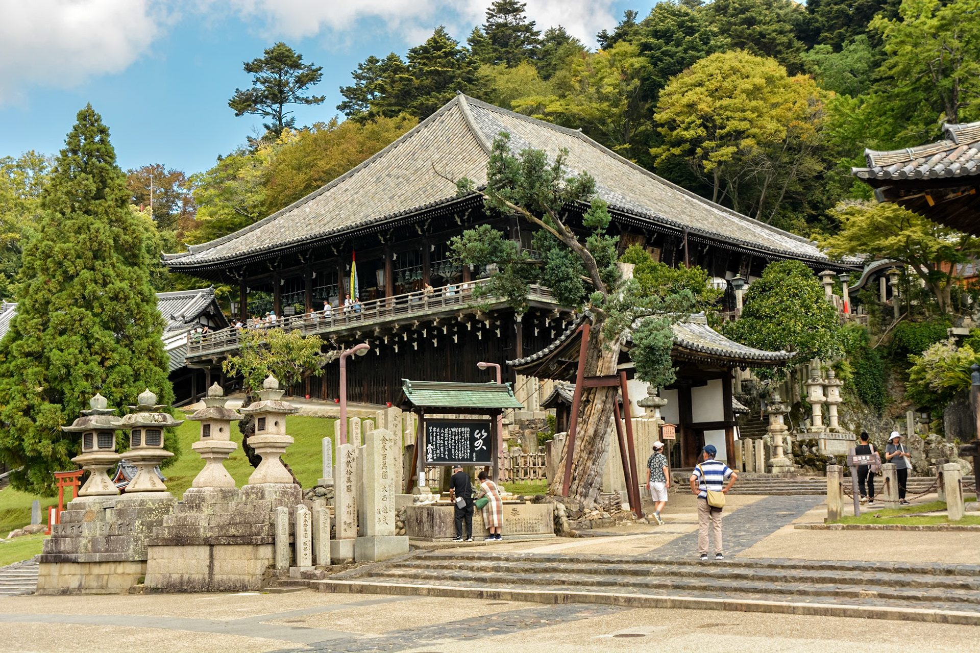 Todaiji Temple - Nigatsu-dō Hall in Nara Park.
