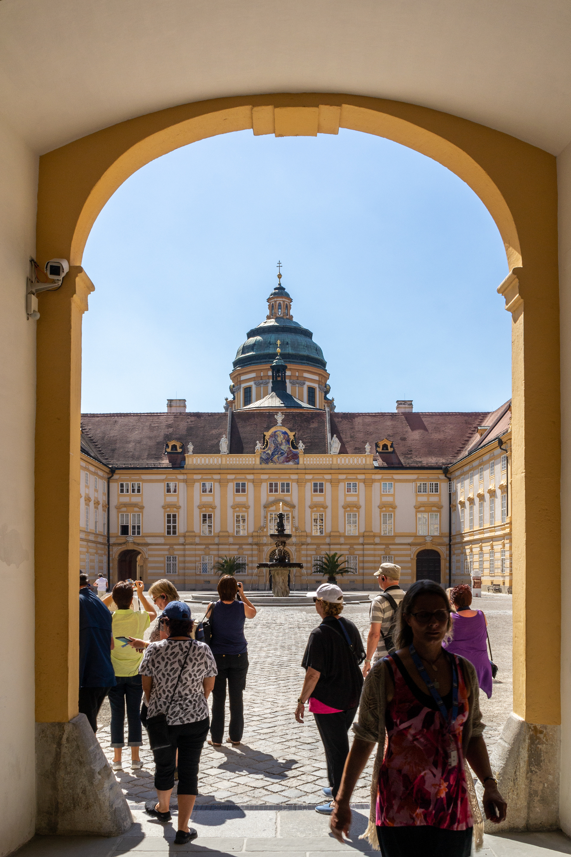 Entering Prelates courtyard.