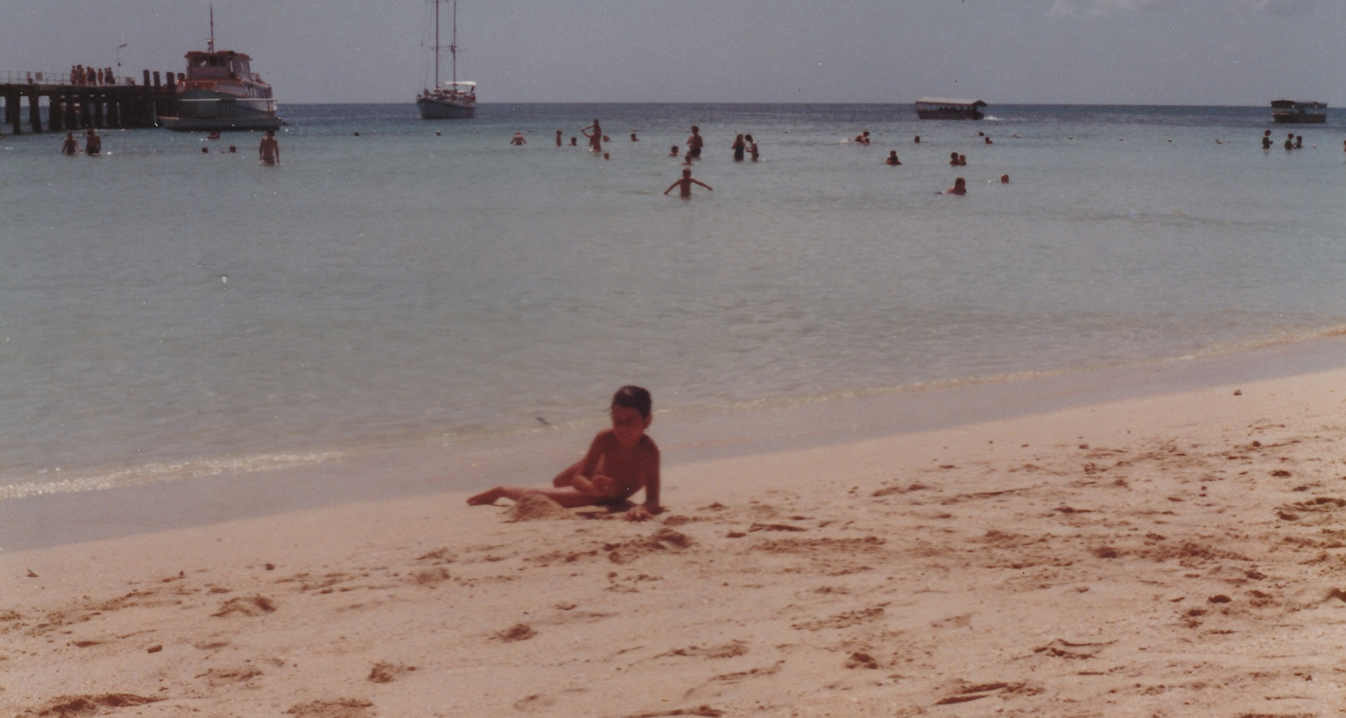 Matt - building sandcastles, Green Islans.