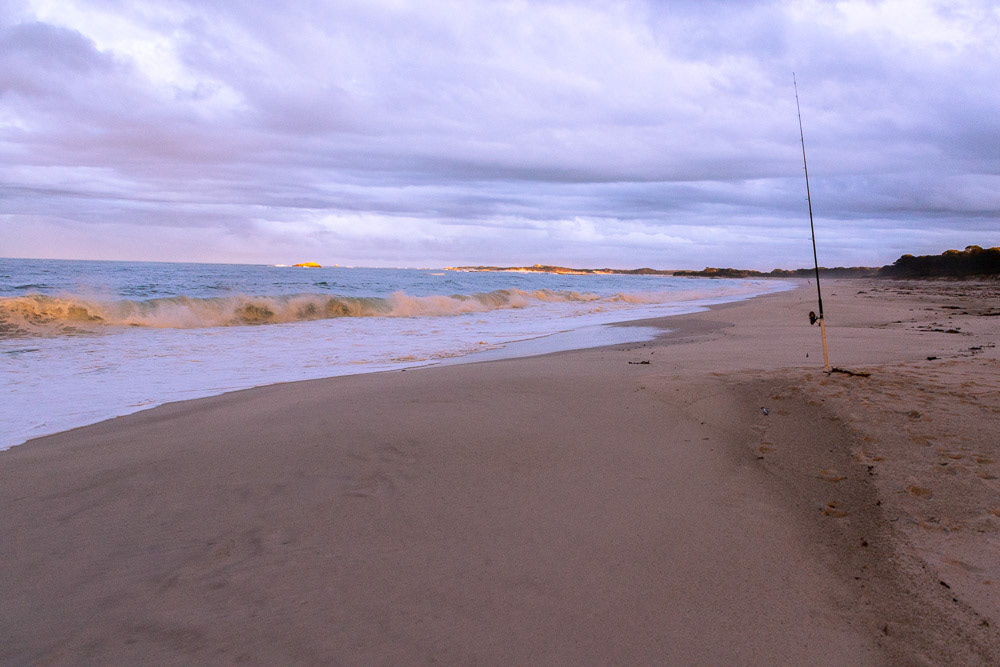 Deserted, apart from the fishing rod not a sole on the beach - Mt William National Park