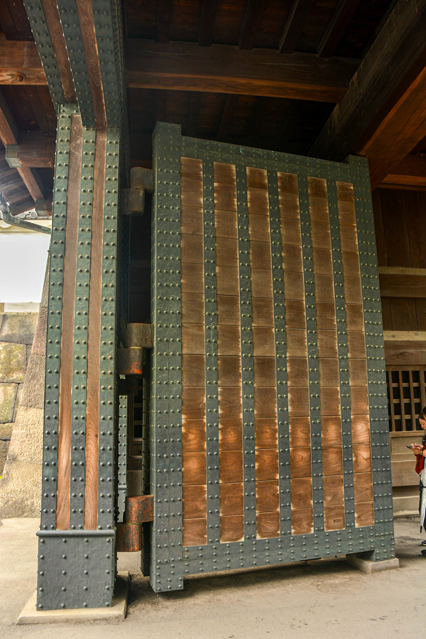Hirakawa-mon's heavily reinforced timber doors.