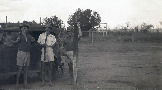 Ed (center with rifle), Fred Tschannen and Norm Deasy.