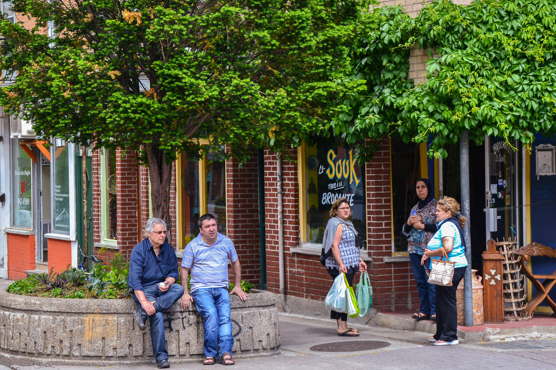 Local life has a distinct French vibe..