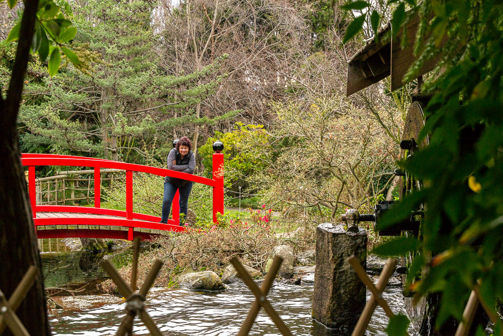 Cheryl on the Red Bridge.