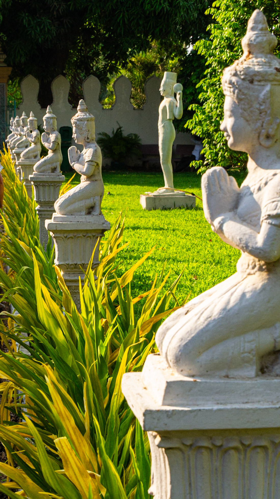 An avenue of sculptures.