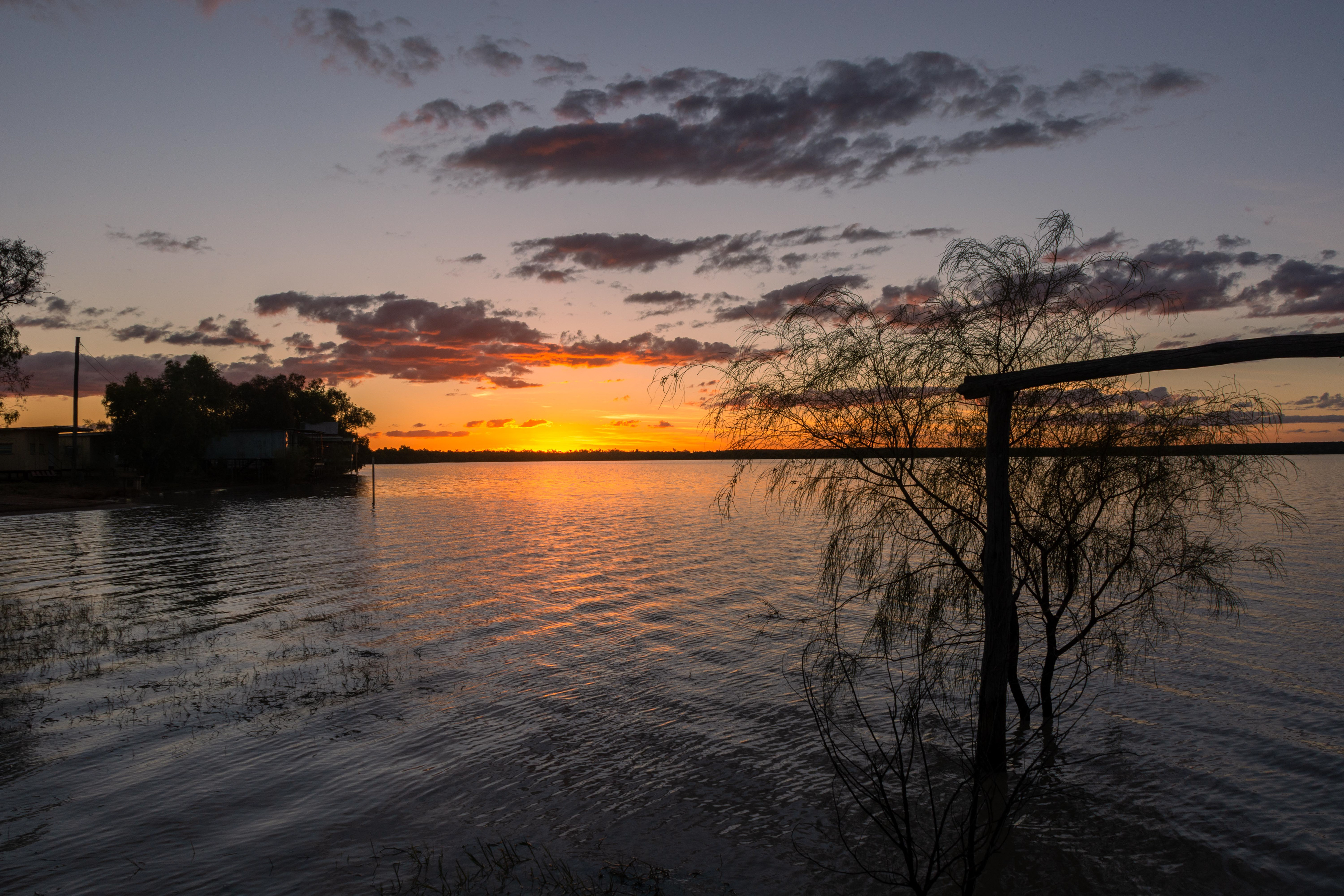 Sunset colours over Lake Dunn