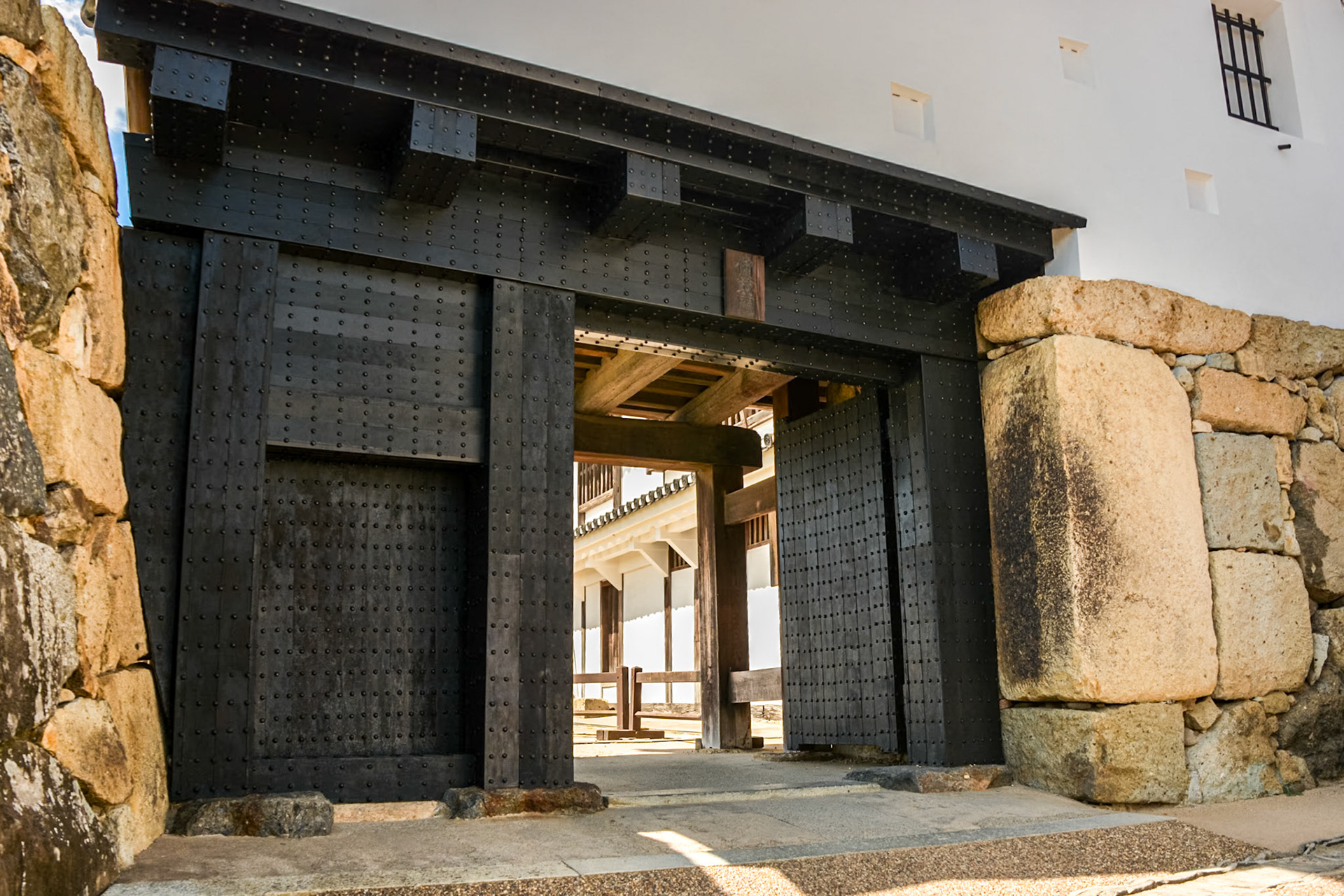 One of the more substantial gates within the castle complex.