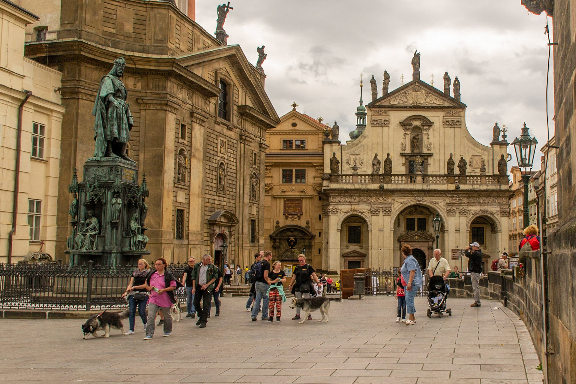 A small square beside Charles Bridge