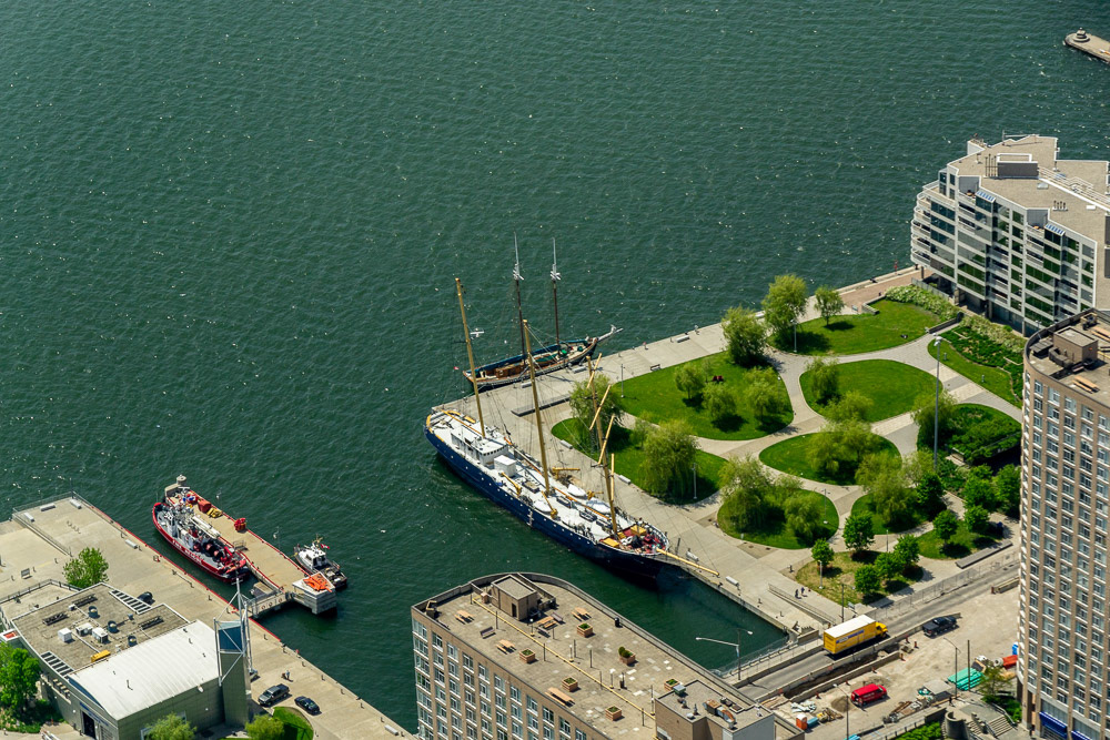 Bathurst Quay below CN Tower.