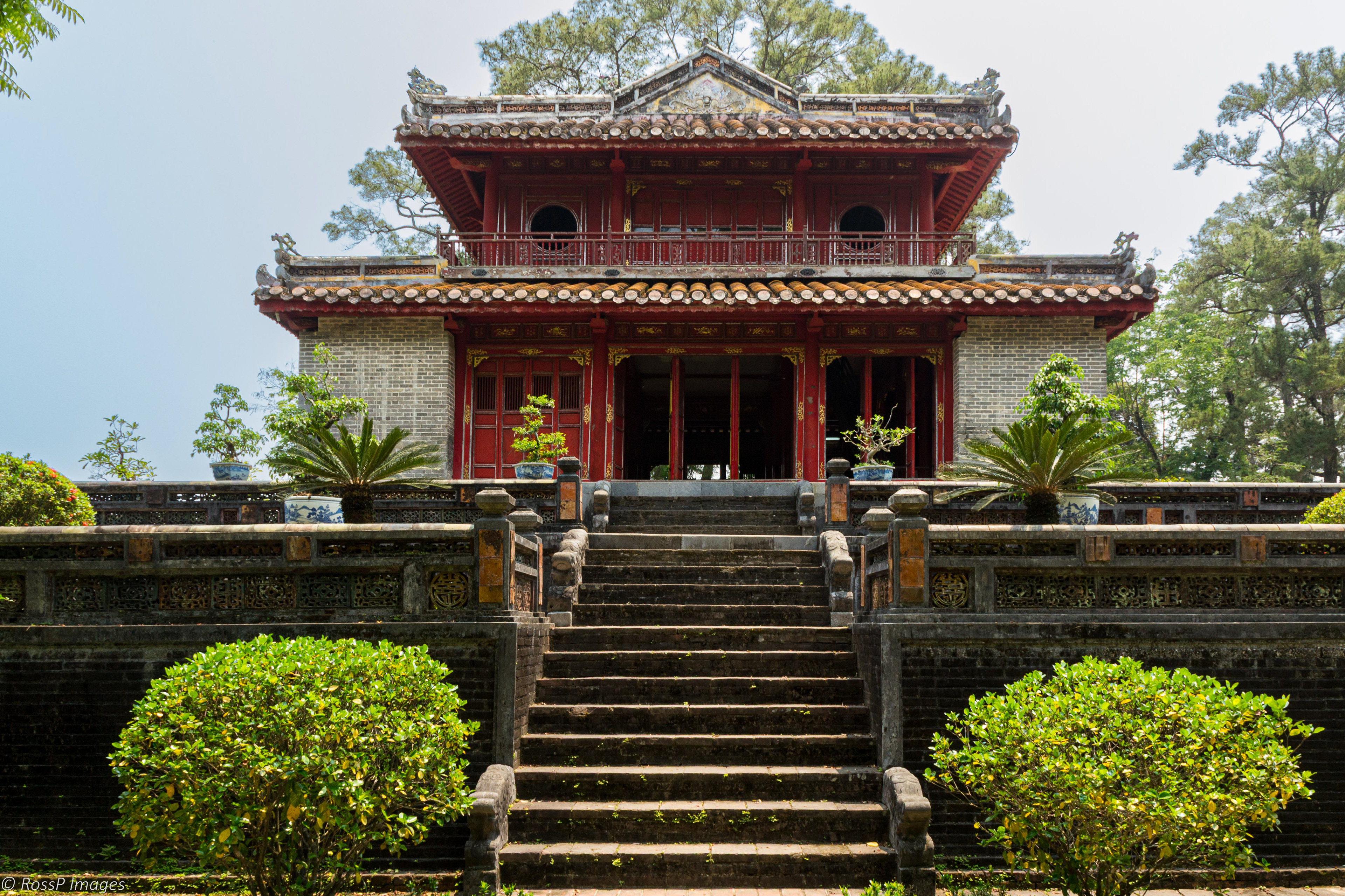 Royal tomb of Minh Mang. The tomb is the central structure within the complex, symbolizing the Emperor's final resting place.