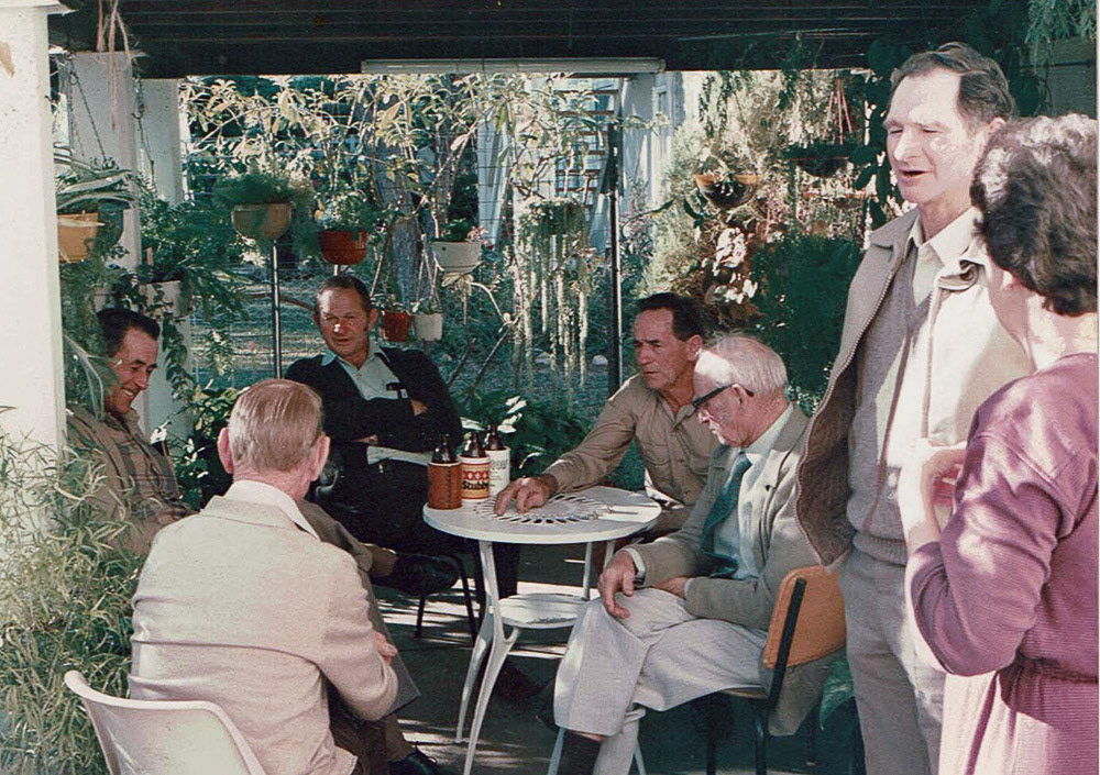 (L-R) George (Nell's brother), Roy Shannen (Ed's cousin), Ed, Fred Shannen (cousin), Eric Wilson (in-law), Brian and Peggy Kelleher (cousin).