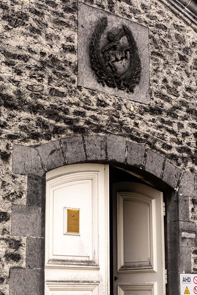 Rem Martin logo, the centaur, a mythological creature representing Sagittarius, Martin's own zodiac sign. Inside are barrells of eaux-de-vie, some over 100yrs old from which their signature Louis XIII Cognac is blended.