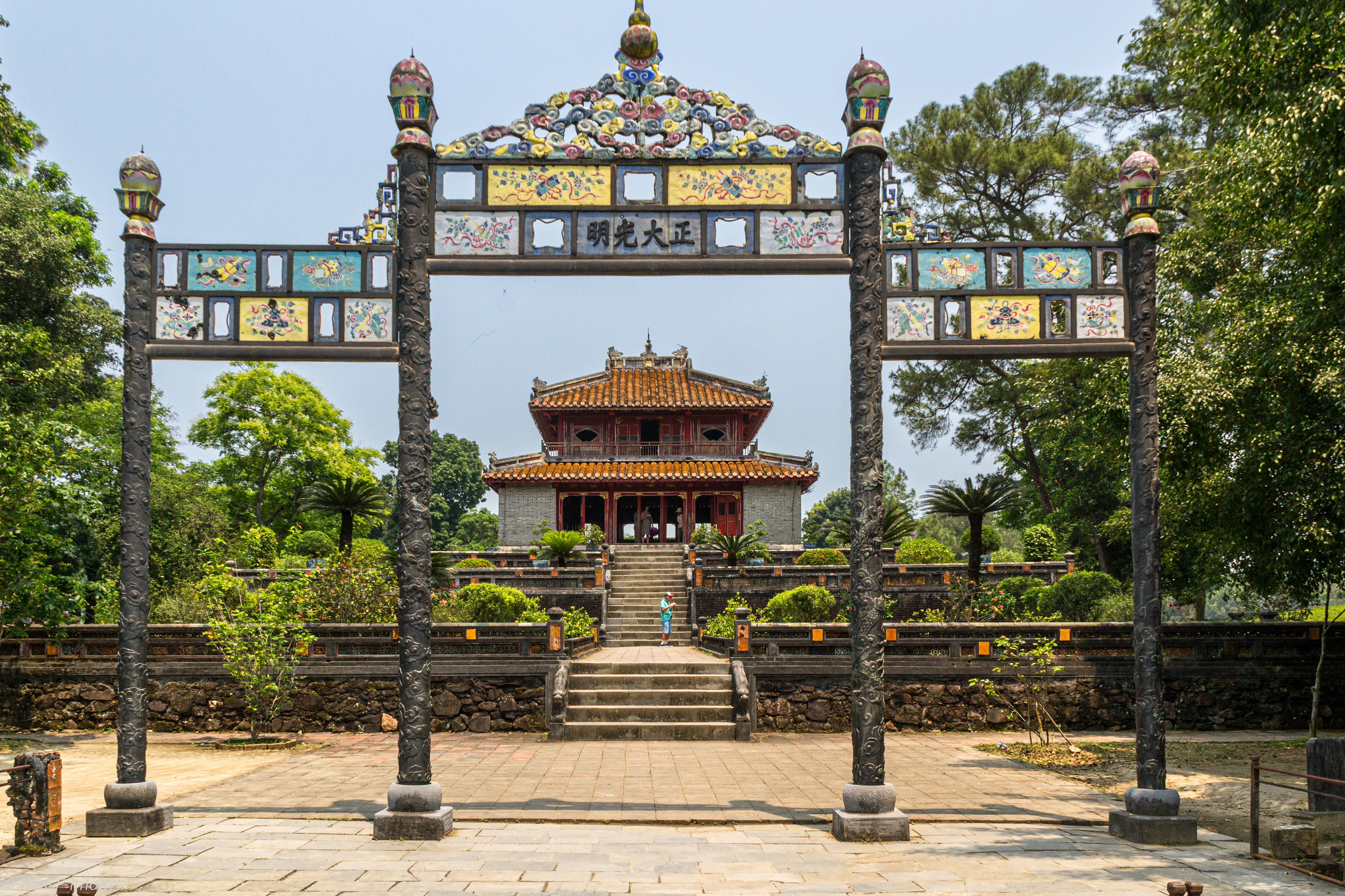 Gateway framing the Royal tomb of Minh Mang.