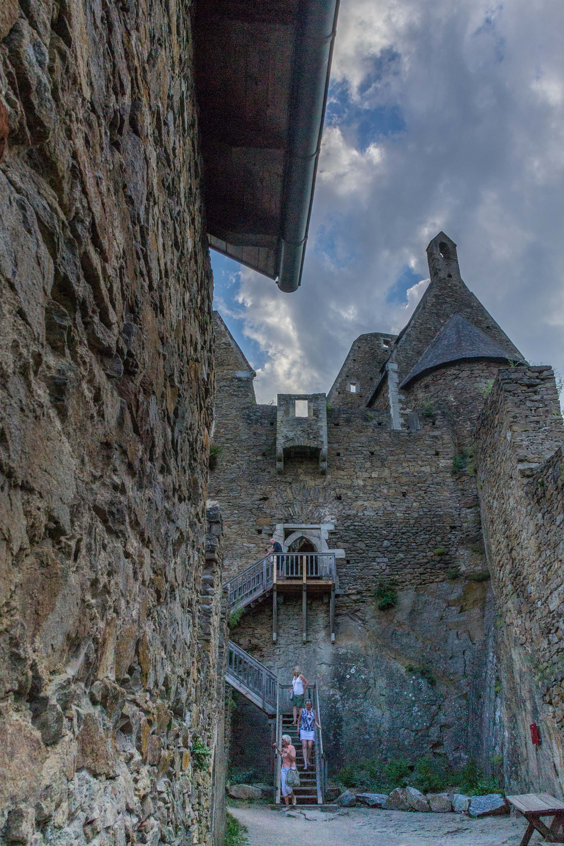 Stairway to the upper ramparts that are still accessable.