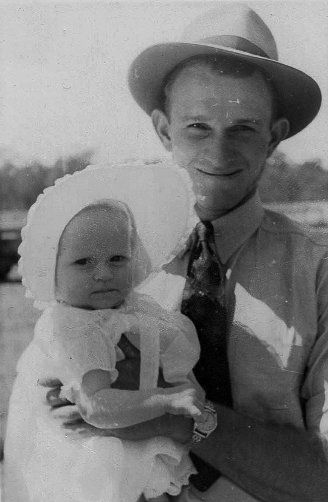 Ed holding Lorraine.