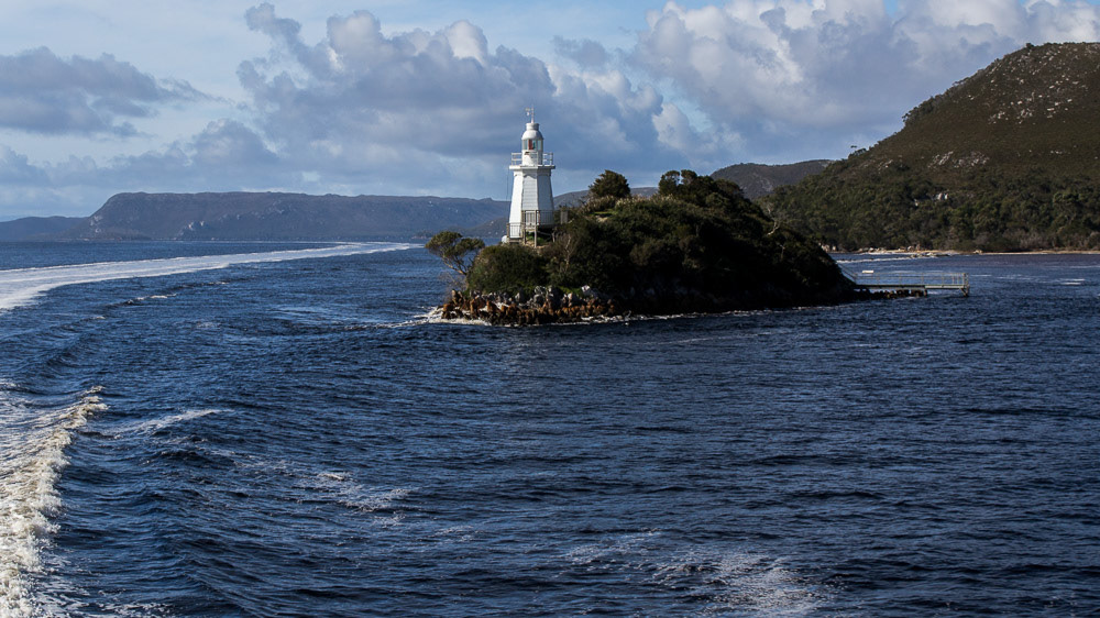 Bonnet Island lighthouse, Macquarie Harbour.