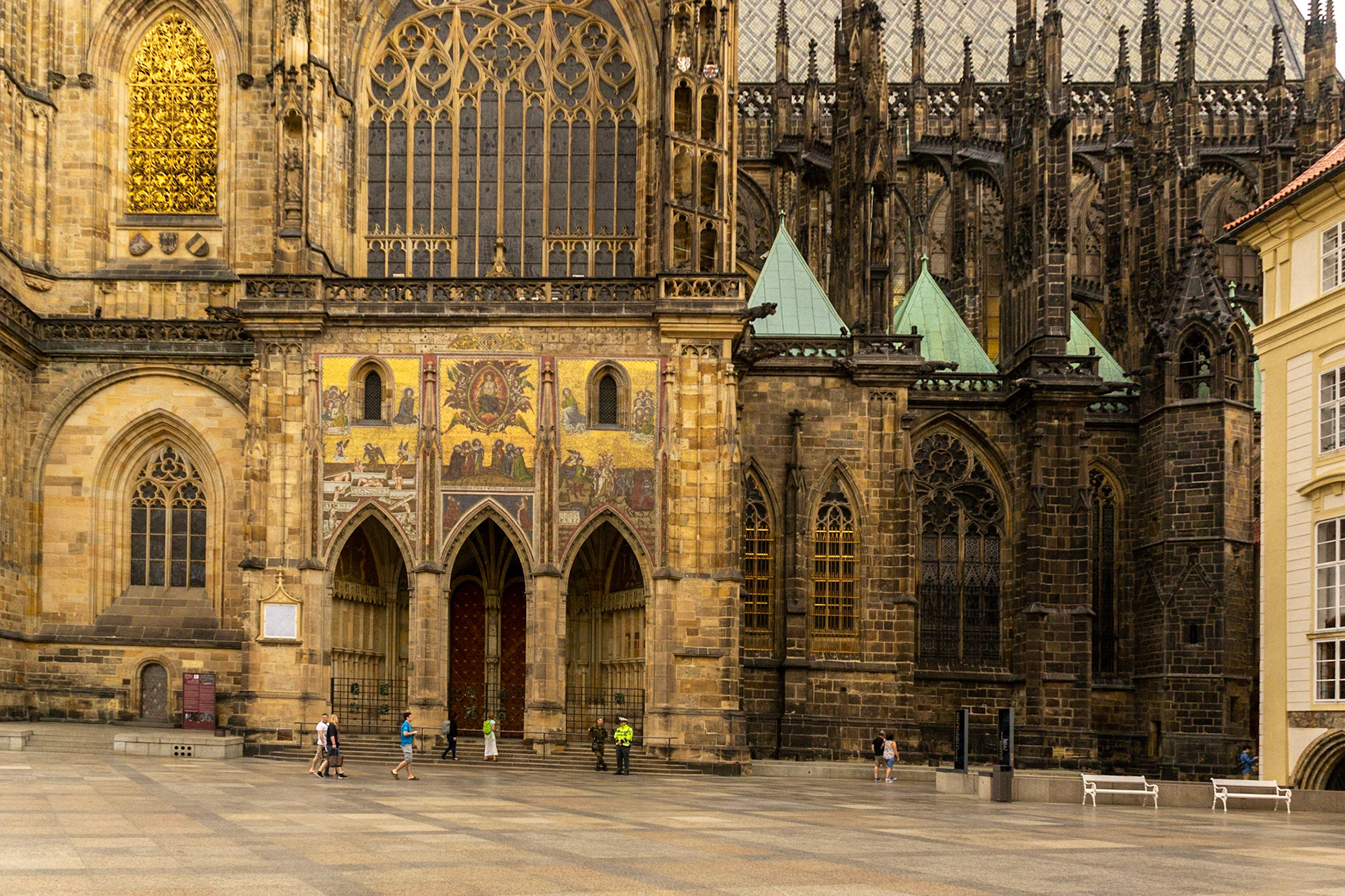 The Golden Gate - southern entrance to St Vitas decorated by artwork dating back to the 14th century.