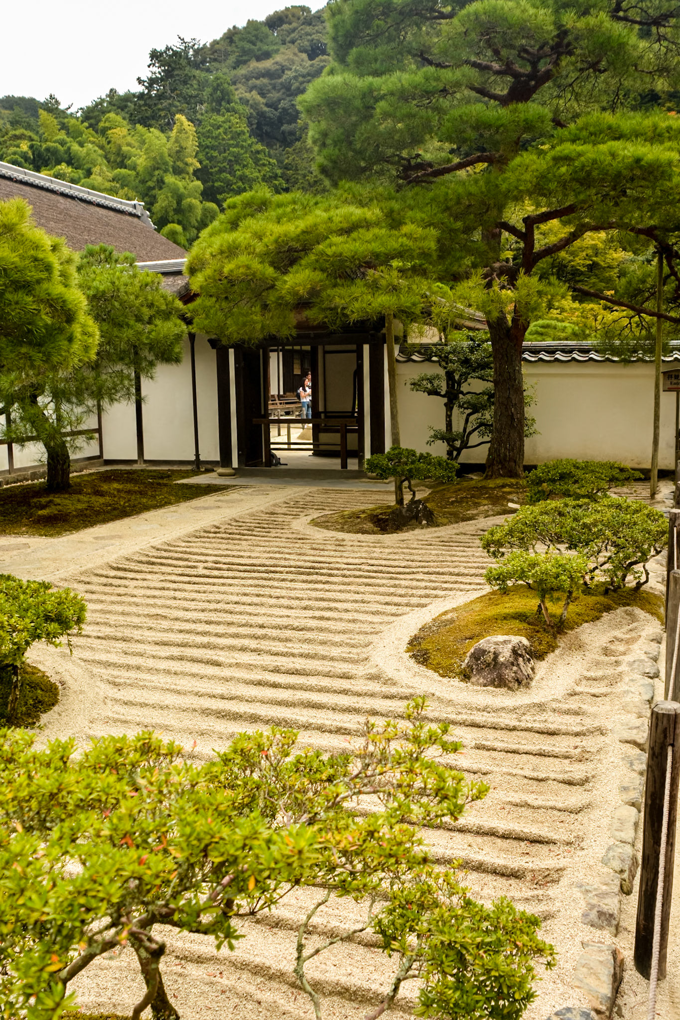Japenese Zen gardens greet us as we enter Ginkaku-ji.